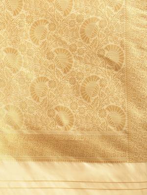 floral woven saree with blouse - 17353363 - Standard Image - 5