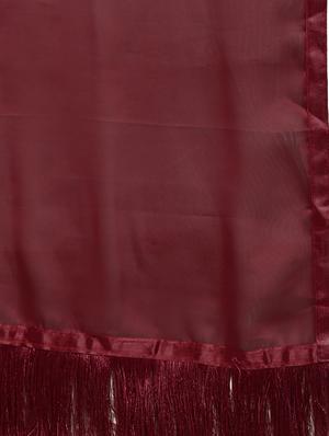 solid fusion saree with blouse - 17353377 - Standard Image - 5