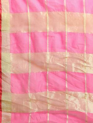 solid woven saree with blouse - 17353391 - Standard Image - 5