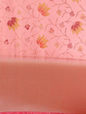 floral printed saree with blouse - 17353444 - Standard Image - 3