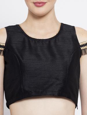 cold shoulder solid blouse - 17353473 - Standard Image - 5