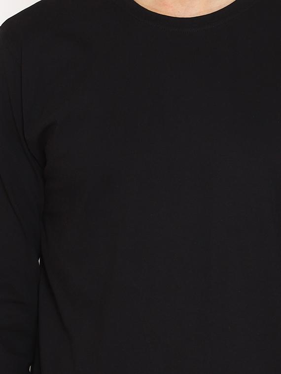 black solid t-shirt - 17353880 - Zoom Image - 5