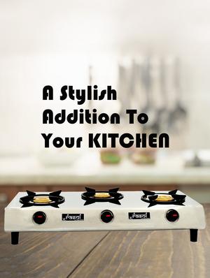 stainless steel 3 burner gas stove, manual ignition - 17353899 - Standard Image - 4