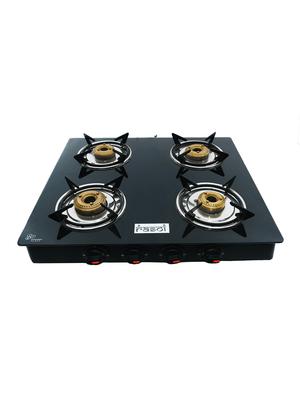 glass top 4 burner gas stove, manual ignition, - 17353900 - Standard Image - 2