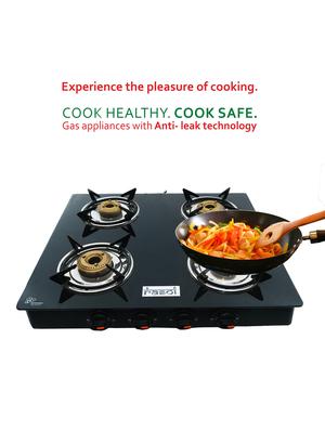 glass top 4 burner gas stove, manual ignition, - 17353900 - Standard Image - 5