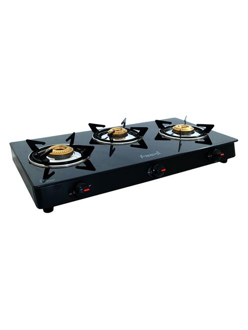 glass top 3 burner gas stove, manual ignition - 17353903 - Standard Image - 1
