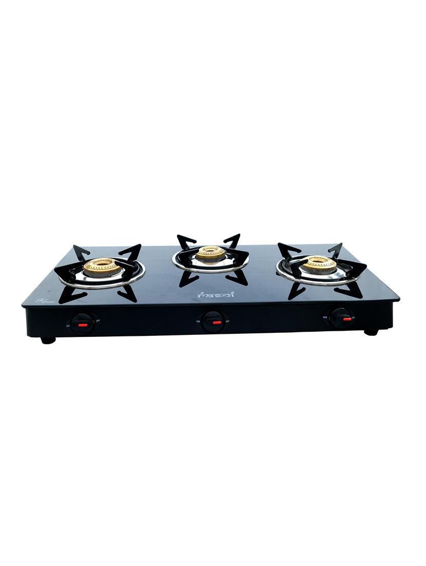 glass top 3 burner gas stove, manual ignition - 17353903 - Zoom Image - 2