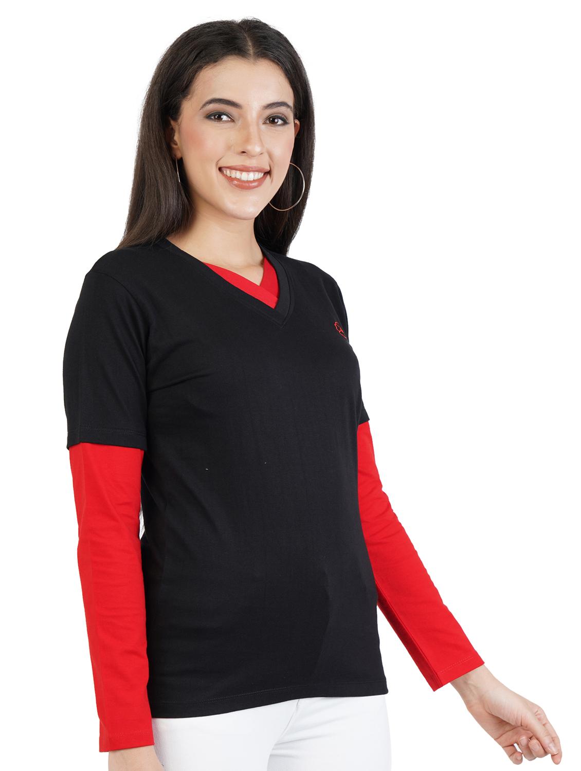 full sleeves solid tee - 17353965 - Zoom Image - 2