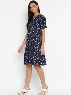 puff sleeves floral dress - 17354033 - Standard Image - 2