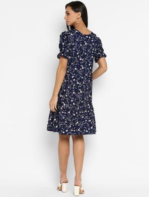 puff sleeves floral dress - 17354033 - Standard Image - 3