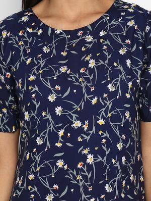 puff sleeves floral dress - 17354033 - Standard Image - 4