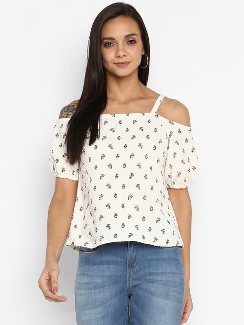 off shoulder floral top - 17354041 - Very Small Image - 1