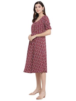 floral flared dress - 17354314 - Standard Image - 2