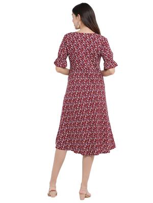 floral flared dress - 17354314 - Standard Image - 3