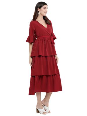tie front tiered dress - 17354318 - Standard Image - 2