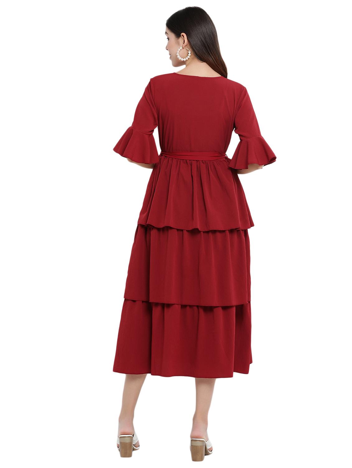 tie front tiered dress - 17354318 - Zoom Image - 3
