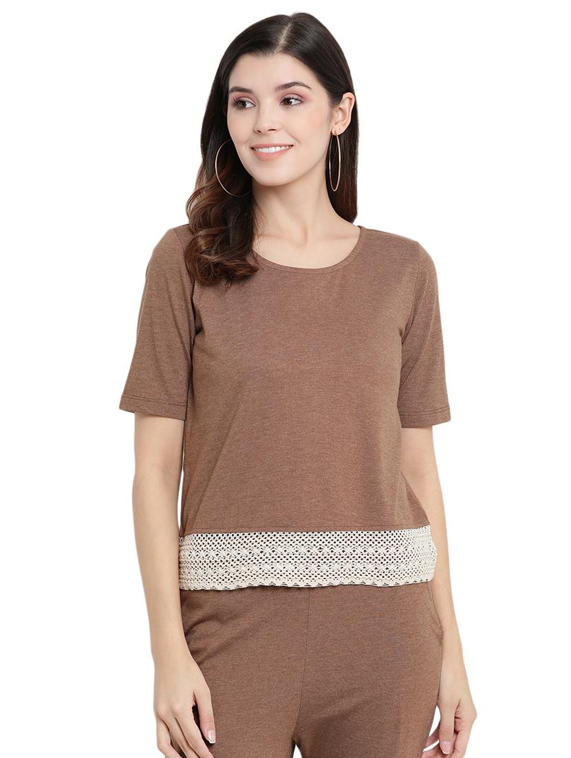solid pajama nightwear set - 17354323 - Zoom Image - 1