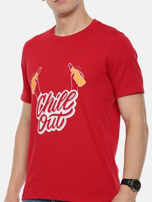 red front print t-shirt - 17354553 - Standard Image - 5