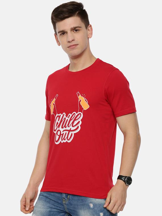 red front print t-shirt - 17354553 - Zoom Image - 2