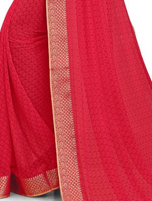 bordered printed saree with blouse - 17354717 - Standard Image - 3