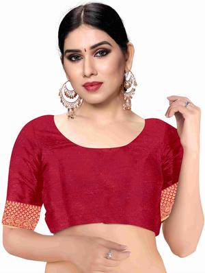 bordered printed saree with blouse - 17354717 - Standard Image - 4