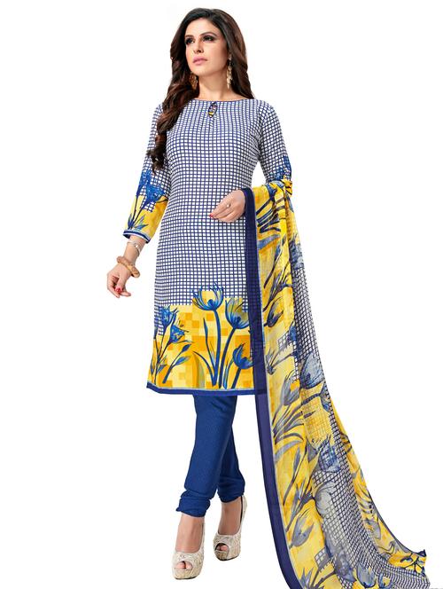 printed unstitched suit - 17354920 - Standard Image - 1