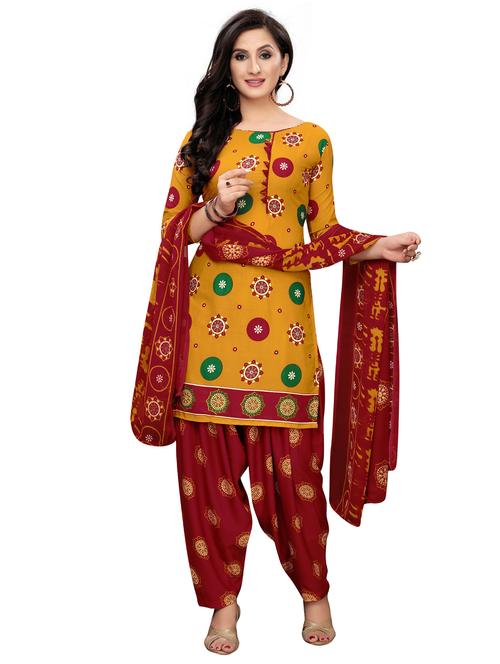 printed unstitched suit - 17354937 - Standard Image - 1