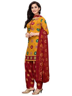 printed unstitched suit - 17354937 - Standard Image - 2