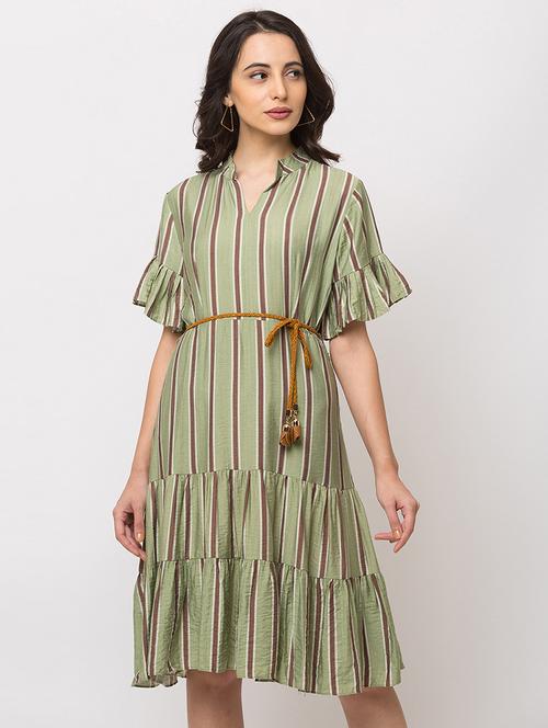 striped tiered dress - 17354978 - Standard Image - 1