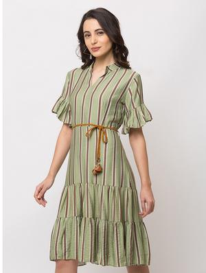 striped tiered dress - 17354978 - Standard Image - 2