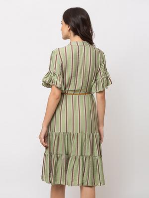 striped tiered dress - 17354978 - Standard Image - 3