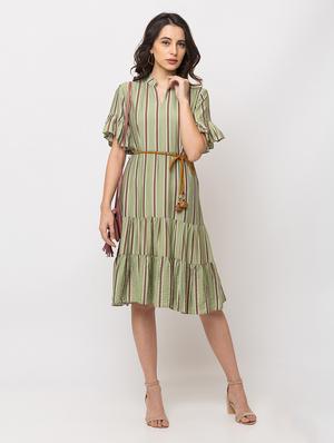 striped tiered dress - 17354978 - Standard Image - 4
