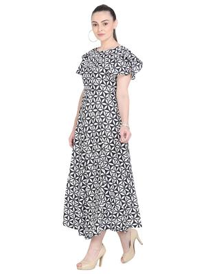 pocket detail geometric a-line dress - 17354985 - Standard Image - 2