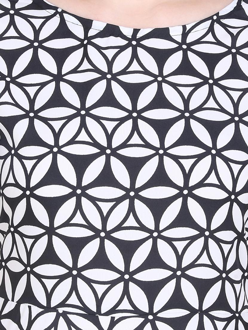 pocket detail geometric a-line dress - 17354985 - Zoom Image - 4