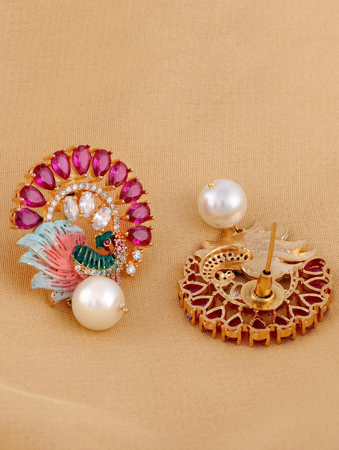 multi colored brass studs earring - 17355017 - Zoom Image - 2
