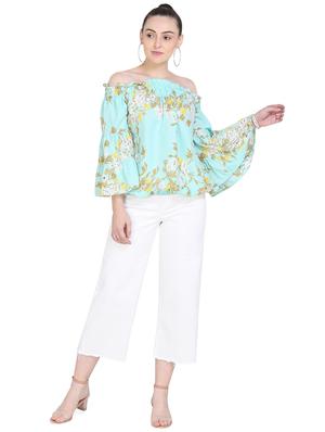 off shoulder floral top - 17355056 - Standard Image - 4