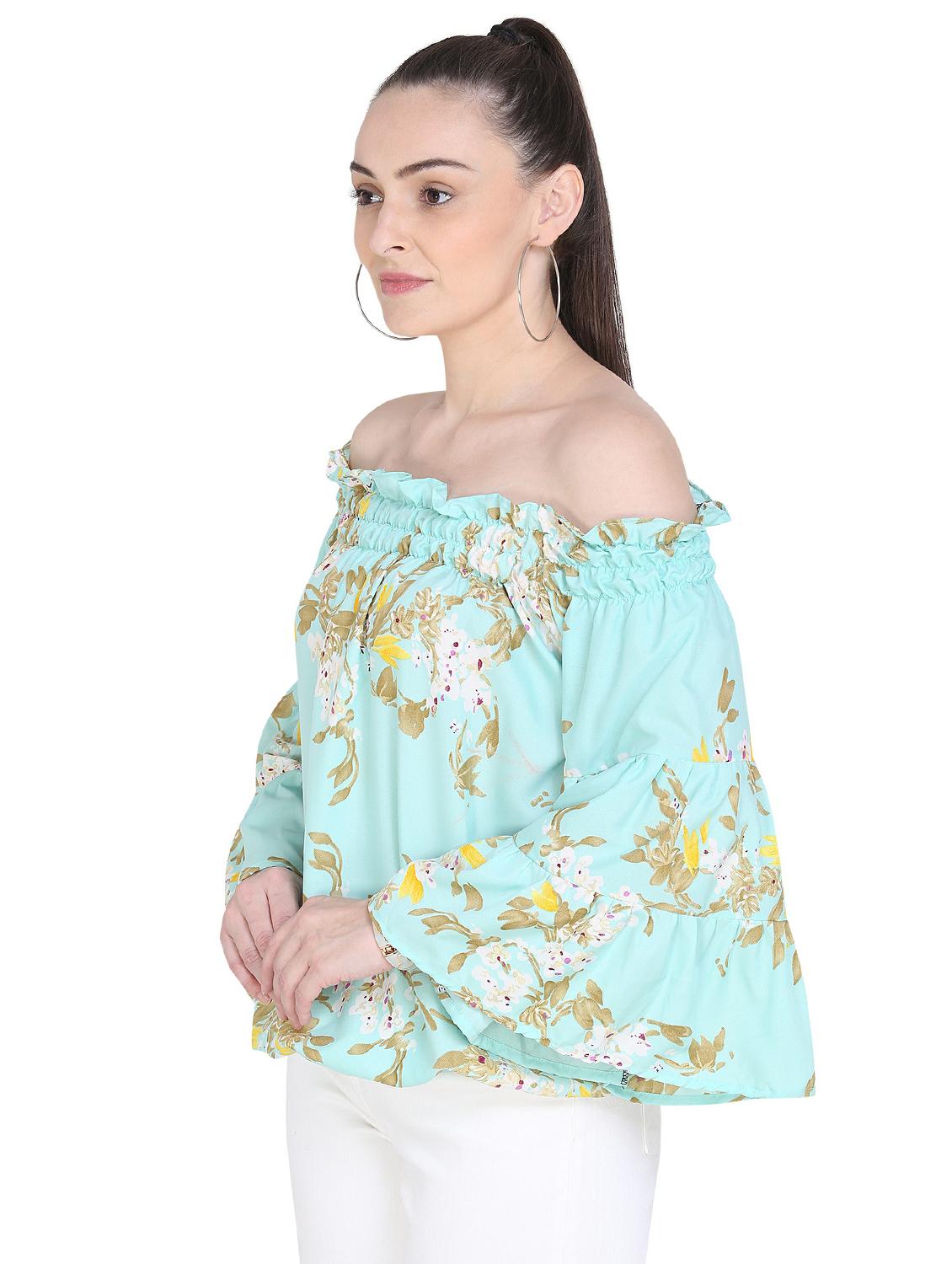 off shoulder floral top - 17355056 - Zoom Image - 2