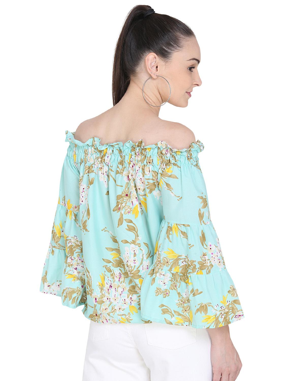 off shoulder floral top - 17355056 - Zoom Image - 3