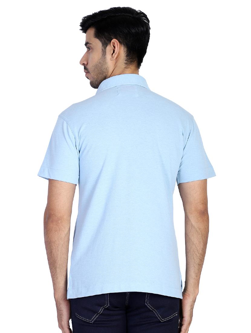 light blue solid casual shirt - 17355138 - Zoom Image - 3