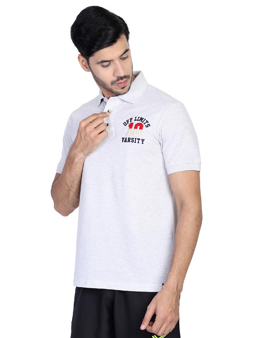 white printed polo t-shirt - 17355149 - Zoom Image - 2