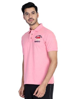 pink printed polo t-shirt - 17355150 - Standard Image - 2