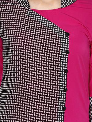 checkered a-line kurta - 17355433 - Standard Image - 4