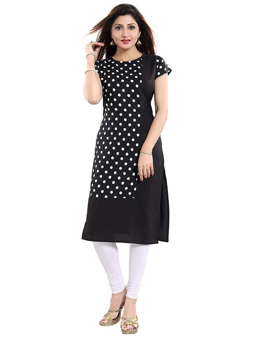 polka dots straight kurta - 17355443 - Standard Image - 1