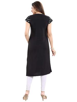 polka dots straight kurta - 17355443 - Standard Image - 3