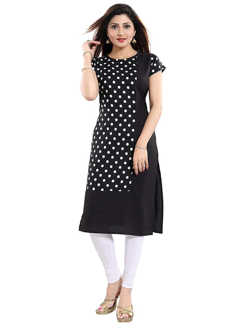 polka dots straight kurta - 17355443 - Zoom Image - 1