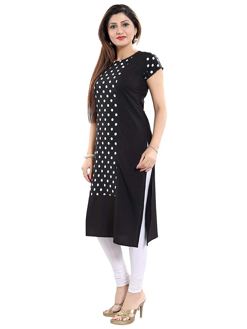 polka dots straight kurta - 17355443 - Zoom Image - 2