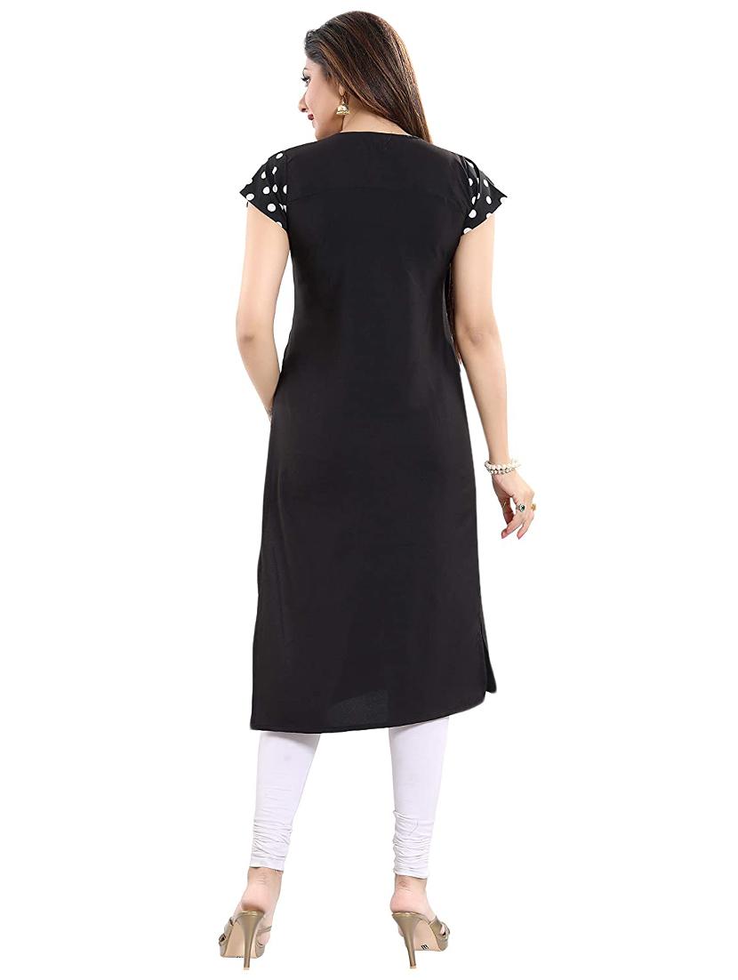 polka dots straight kurta - 17355443 - Zoom Image - 3