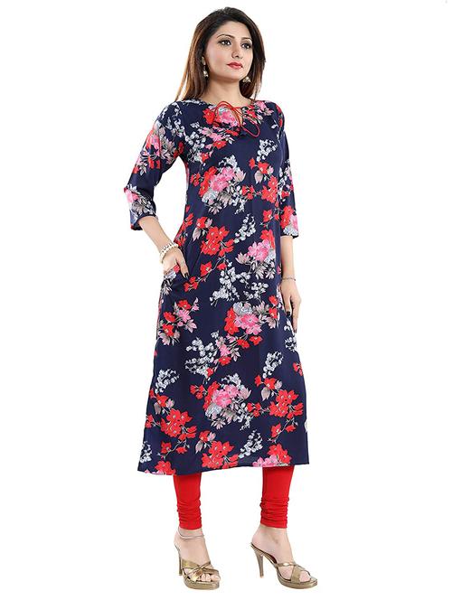floral a-line kurta - 17355444 - Standard Image - 1
