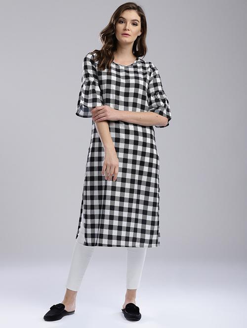 checkered straight kurta - 17355453 - Very Small Image - 1
