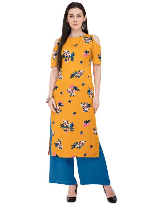 floral straight kurta - 17355455 - Very Small Image - 1